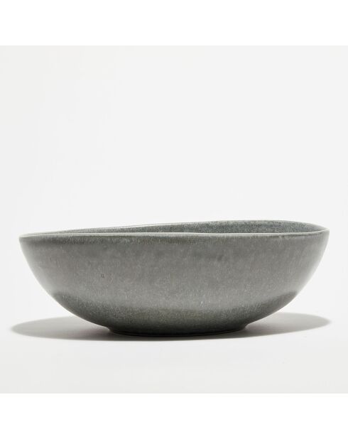 Saladier en Grès Galet gris/bleu - 27x21x9 cm