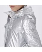 Manteau 3 en 1 Brillant gris