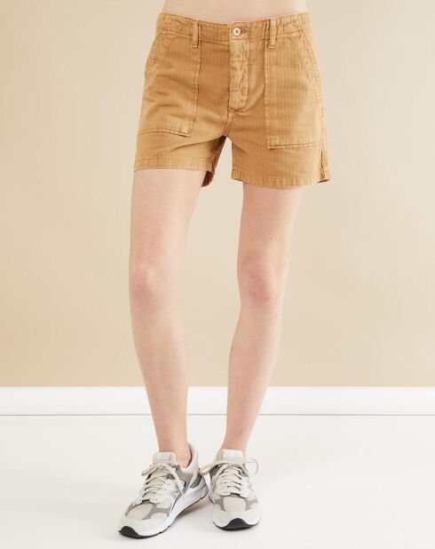 Short en Gabardine Chevron Harvard sahara