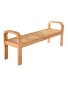 Banc 2 places marron de mindi et rotin naturel Eden marron - 135x38x54 cm