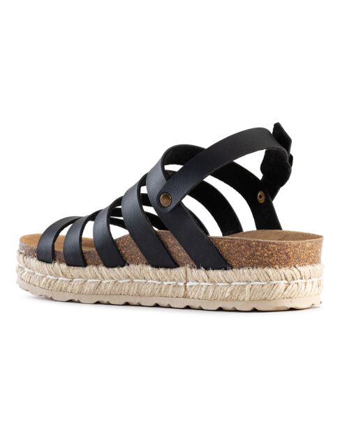 Sandales Tica noir/marron/beige