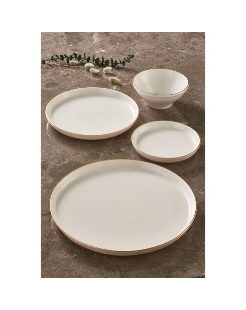 Service de table en Porcelaine crème - 16 pièces