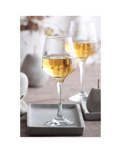 6 Verres à vin transparents
