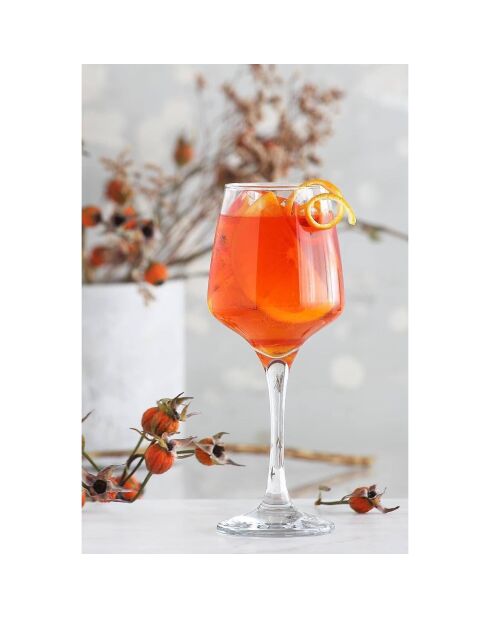 6 Verres à vin transparents