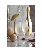 6 calici da champagne trasparenti