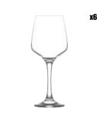 6 Verres à vin transparents