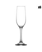 6 calici da champagne trasparenti