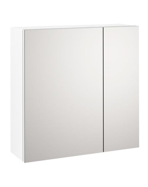 Miroir container 2 portes malmo-s blanc - 60x20x60 cm