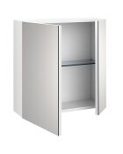 Miroir container 2 portes malmo-s blanc - 60x20x60 cm