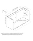 Meuble bas 1 tiroir plateau perth chêne miel - 100x45x37 cm