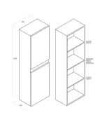Colonne perth chêne miel - 35x32x160 cm