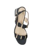 Sandales Fiordalisa noir/doré - Talon 5.5 cm