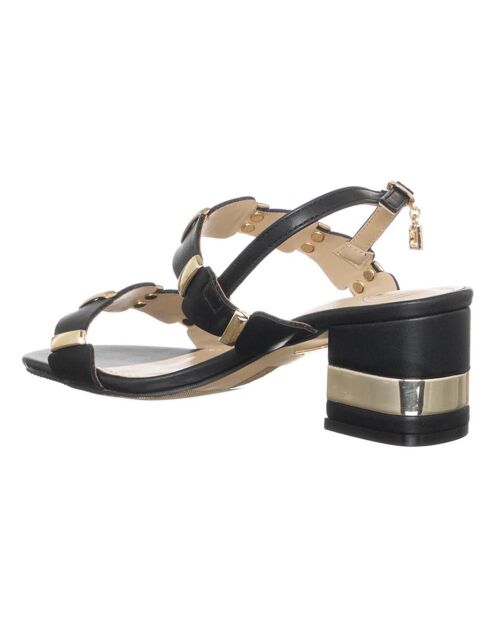 Sandales Fiordalisa noir/doré - Talon 5.5 cm