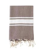 Fouta traditionnelle Kozo taupe - 100x200 cm