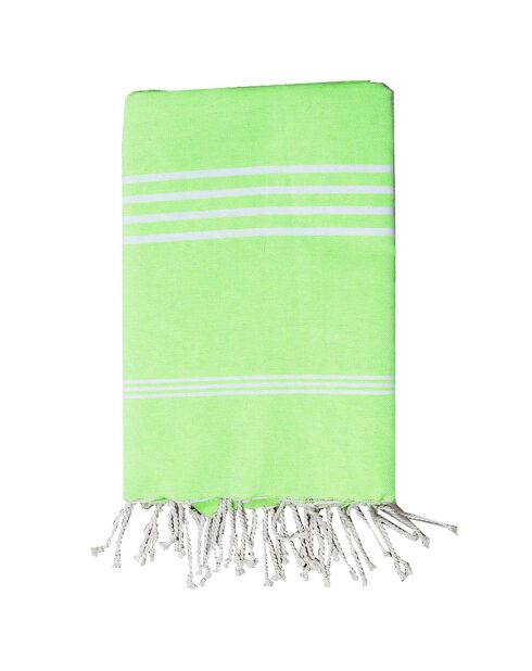 Fouta traditionnelle Kolora verte - 100x200 cm