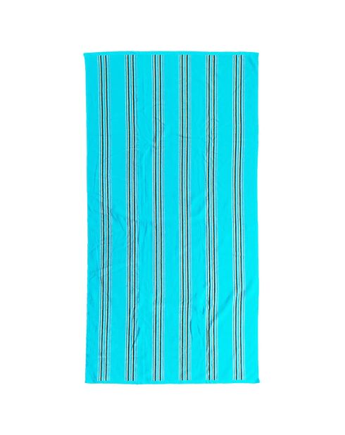 Drap de plage velours jacquard Milonga turquoise  - 90x170 cm