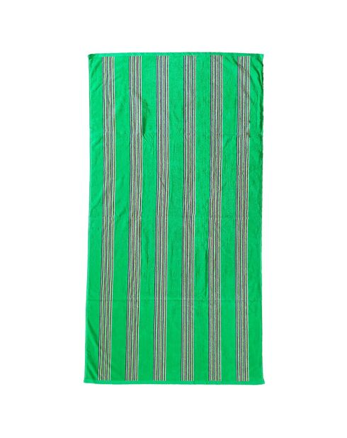 Drap de plage velours jacquard Milonga vert  - 90x170 cm