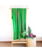 Drap de plage velours jacquard Milonga vert  - 90x170 cm