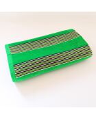 Drap de plage velours jacquard Milonga vert  - 90x170 cm