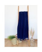 Fouta Hammam XL bleu marine - 150x180 cm