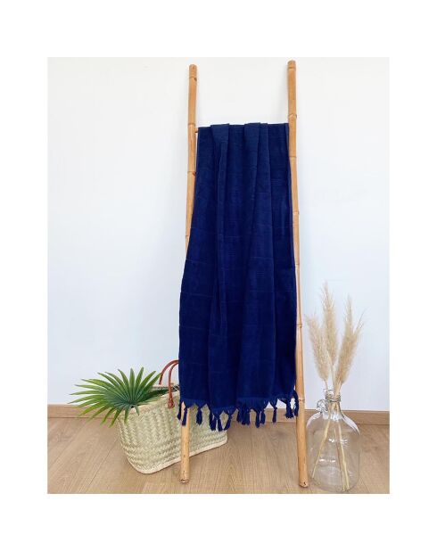 Fouta Hammam XL bleu marine - 150x180 cm