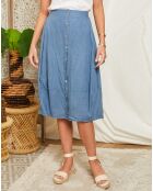 Jupe 100% Lin Karine indigo