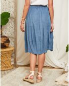 Jupe 100% Lin Karine indigo