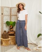 Pantalon 100% Lin Hilona indigo
