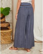 Pantalon 100% Lin Hilona indigo