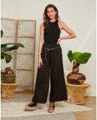 Pantalon 100% Lin Hilona noir