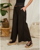 Pantalon 100% Lin Hilona noir