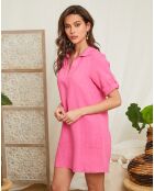 Robe 100% Lin Raph fuschia