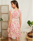 Robe 100% Lin Amelie fuschia