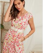 Robe 100% Lin Amelie fuschia