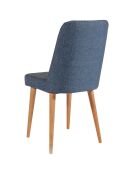 Chaise Stormi beige/bleu marine - 100x48x39 cm