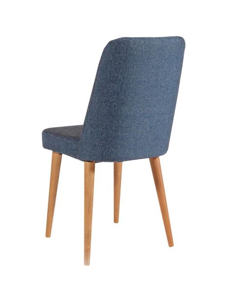 Stoel Stormi beige/marineblauw - 100x48x39 cm