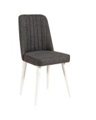 Chaise Stormi blanc/anthracite - 100x48x39 cm