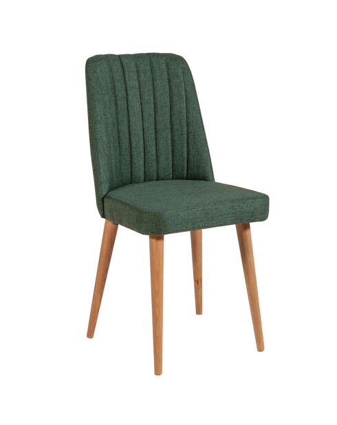 Chaise Stormi beige/vert - 100x48x39 cm
