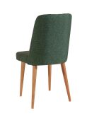 Chaise Stormi beige/vert - 100x48x39 cm