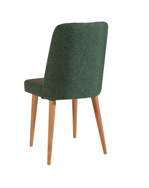 Chaise Stormi beige/vert - 100x48x39 cm