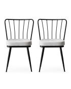 2 Chaises Yildiz noir/blanc - 43x82x42 cm