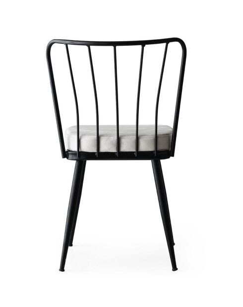 2 Chaises Yildiz noir/blanc - 43x82x42 cm