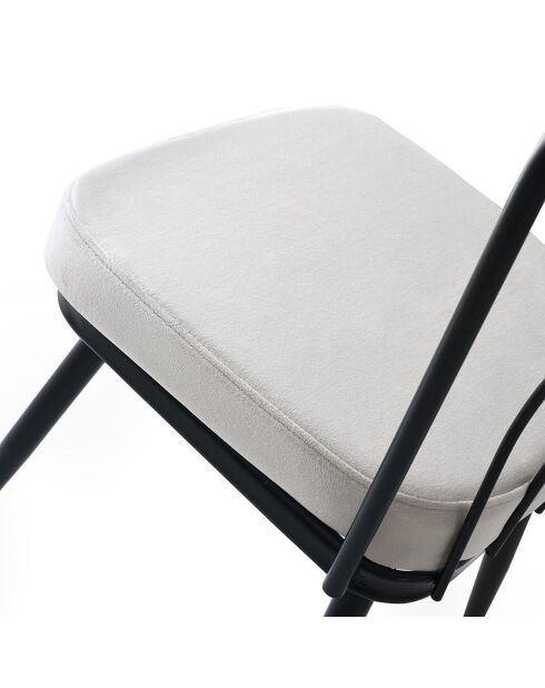 2 Chaises Yildiz noir/blanc - 43x82x42 cm