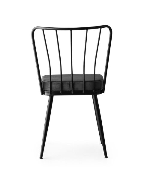 2 Chaises Yildiz noires - 43x82x42 cm