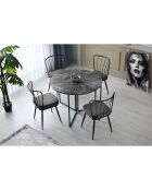 2 Chaises Yildiz noires - 43x82x42 cm