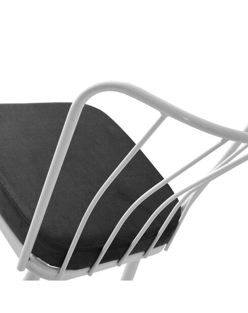 2 Chaises Yildiz blanc/noir - 43x82x42 cm