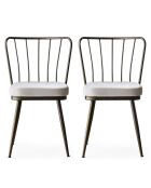 2 Chaises Yildiz blanches - 43x82x42 cm