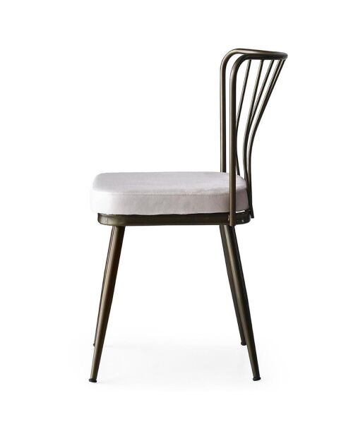 2 Chaises Yildiz blanches - 43x82x42 cm