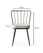 2 Chaises Yildiz blanches - 43x82x42 cm