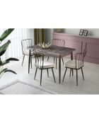 2 Chaises Yildiz blanches - 43x82x42 cm